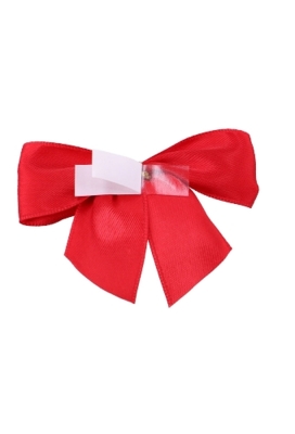 Luxe Strikje Satijn Rood & Plakker 7.5x6cm 250stuks lint 2.5cm