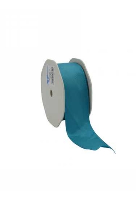 Luxe Taft Cadeaulint Met IJzerdraad Aqua Blauw 38mm x 20meter