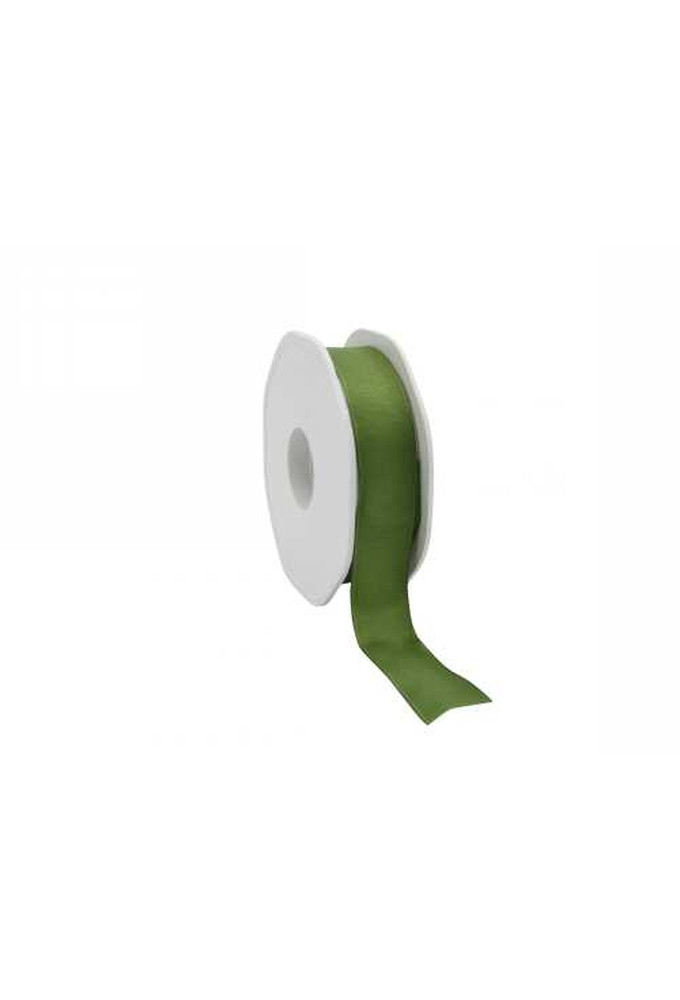 Luxe Taft Cadeaulint Met IJzerdraad Olijf Groen 23mm x 20meter