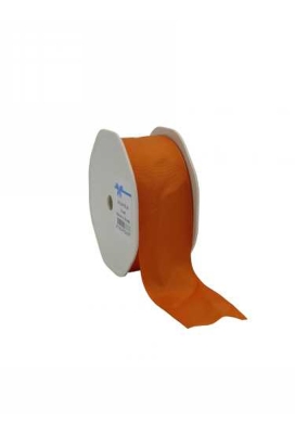 Luxe Taft Cadeaulint Met IJzerdraad Oranje 38mm x 20meter