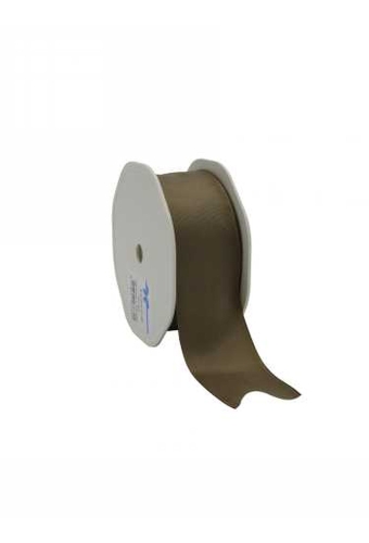 Luxe Taft Cadeaulint Met IJzerdraad Taupe 38mm x 20meter
