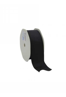 Luxe Taft Cadeaulint Met IJzerdraad Zwart 38mm x 20meter