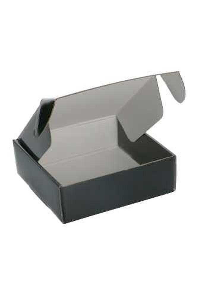 Luxe Verzenddoos Rolo Zwart Blinkend 16x16x5.8cm 25stuks