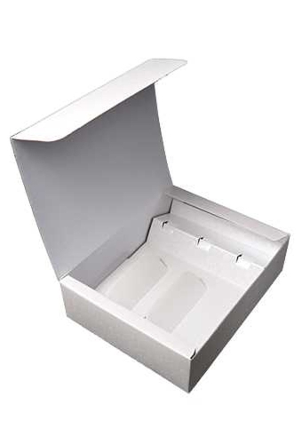 Luxe Wijndozen Ferro Witte Dots Relief voor 3 fles 34x27x9.5cm 30stuks