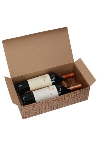 Luxe Wijndozen Ferro Zalig Kerstfeest voor 2 fles 34x18.5x9cm 30stuks