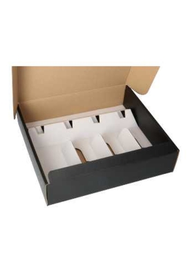 Luxe Wijndozen Ferro Zwart Line voor 4 fles 34x37x9cm 24stuks