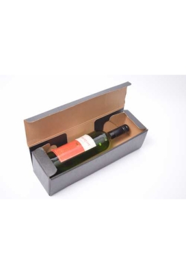 Luxe Wijndozen Ferro Zwart voor 1 fles 34x9x9cm 100stuks
