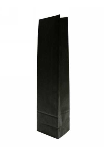 Luxe Wijnzak Met Blokbodem Zwart 10x8x41cm 50stuks
