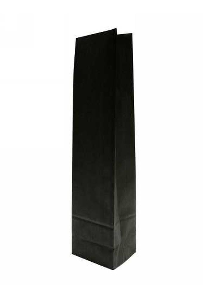 Luxe Wijnzak Met Blokbodem Zwart 10x8x41cm 50stuks