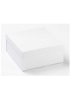 Luxueuze Geschenkdekseldoos Diamond Wit Mat 26x25.5x11.5cm 12stuks