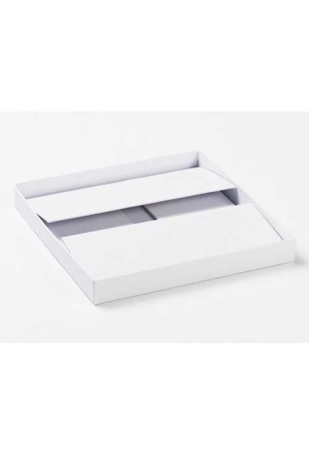 Luxueuze Geschenkdekseldoos Diamond Wit Mat 26x25.5x11.5cm 12stuks