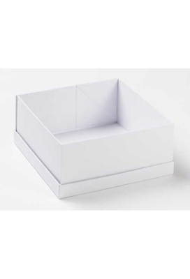 Luxueuze Geschenkdekseldoos Diamond Wit Mat 26x25.5x11.5cm 12stuks