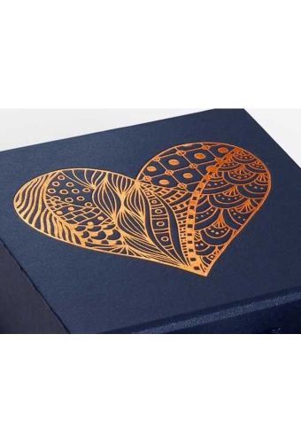 Luxueuze Magneetdozen Diamond & Satijn Navy 9x9x9.5cm 12stuks
