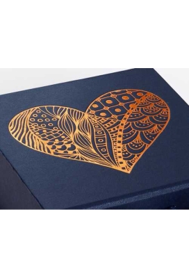 Luxueuze Magneetdozen Diamond & Satijn Navy 9x9x9.5cm 12stuks