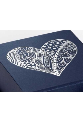 Luxueuze Magneetdozen Diamond & Satijn Navy 9x9x9.5cm 12stuks