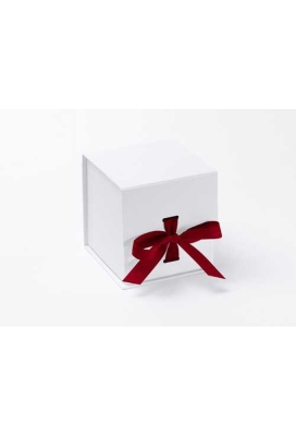 Luxueuze Magneetdozen Diamond & Satijn Wit Mat 9x9x9.5cm 12stuks