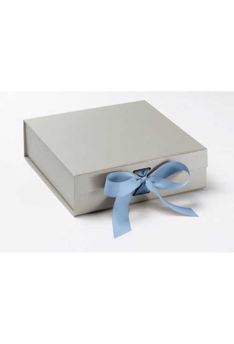 Luxueuze Magneetdozen Diamond & Satijn Zilver Mat 20.5x21.5x6cm 12st
