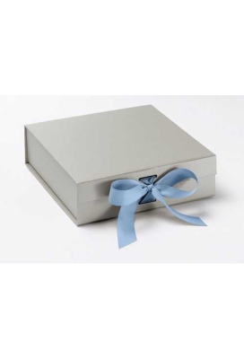 Luxueuze Magneetdozen Diamond & Satijn Zilver Mat 20.5x21.5x6cm 12st