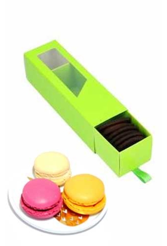 Macarondoosjes 1 Ladeboxje Groen Glans 15.5x4.4x4.5cm 10stuks