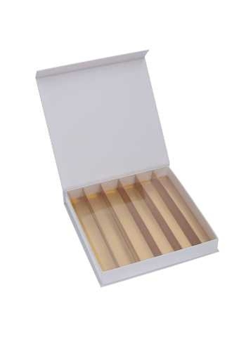 Magneet Bonbondoosjes Mat Wit 36 Bonbons 20.7x20.7x3cm 10stuks