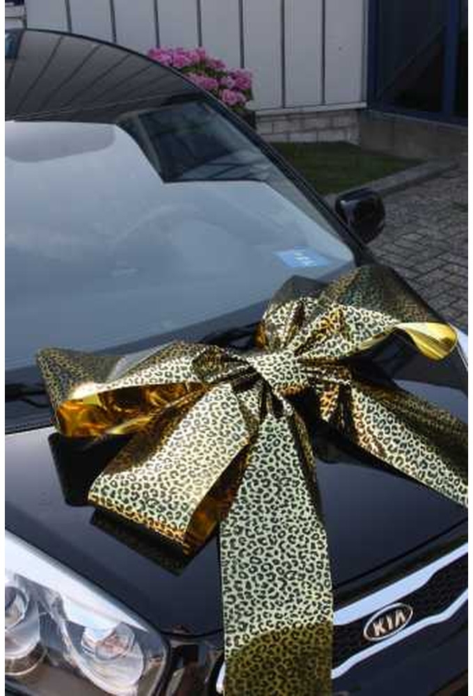 Magnum Autostrik Livorno Goud Met Panter Print Zwart 70x50+60cm