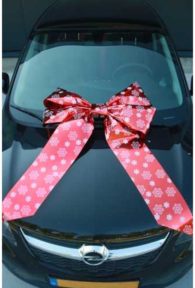 Magnum Autostrik Livorno Rood Snow Flake Print Wit 70x50+60cm