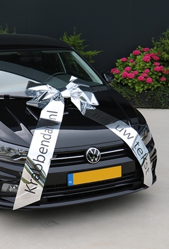 Magnum Autostrik Livorno Zilver Bedrukt Met Tekst 70x50+90cm