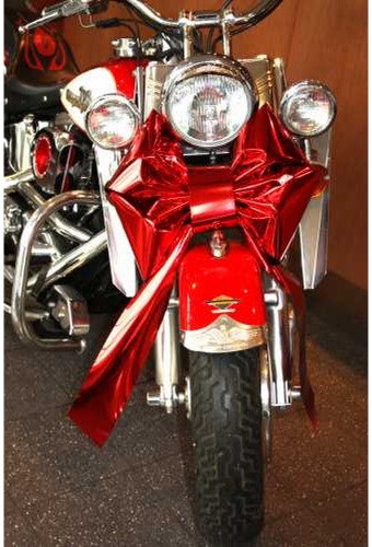 Magnum Motorstrik Prato Metallic Wijn Rood Strik 45x35+50cm Autostrik