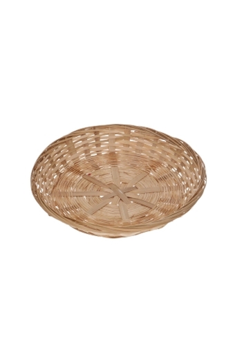 Mandje Bamboe Rond Laag Model 22x3.5cm 30stuks