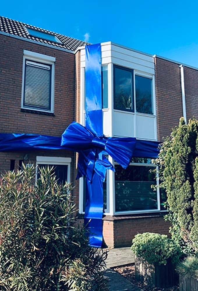 Megastrik StrikXXXL Blauw 200x100cm Lint van de strik is 75cm