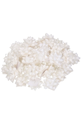 Mini Bows Strik Rond 35mm Lak Wit Met Plakker 100stuks
