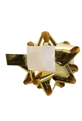 Mini Bows Strik Rond 50mm Metallic Goud Met Plakker 100stuks