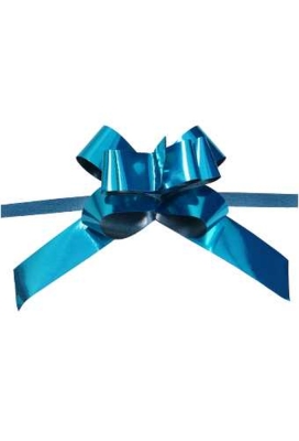 Mini Trek Strikken Metallic Blauw Doorsnee van 45mm lint 15mm 50stuks