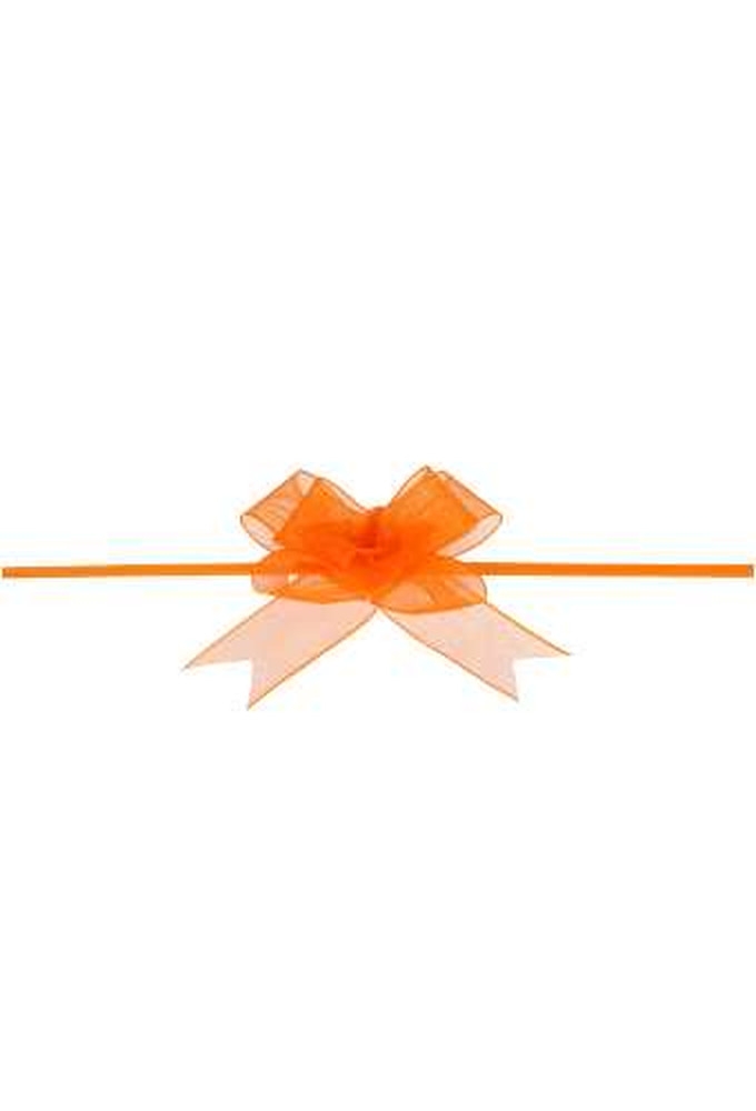 Mini Trek Strikken Organza Oranje 15mm r45mm 10st