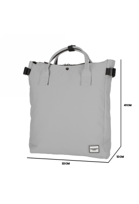 Norlander Fiets Shopper Rugtas Boston Grijs 32x12x41cm 1stuks
