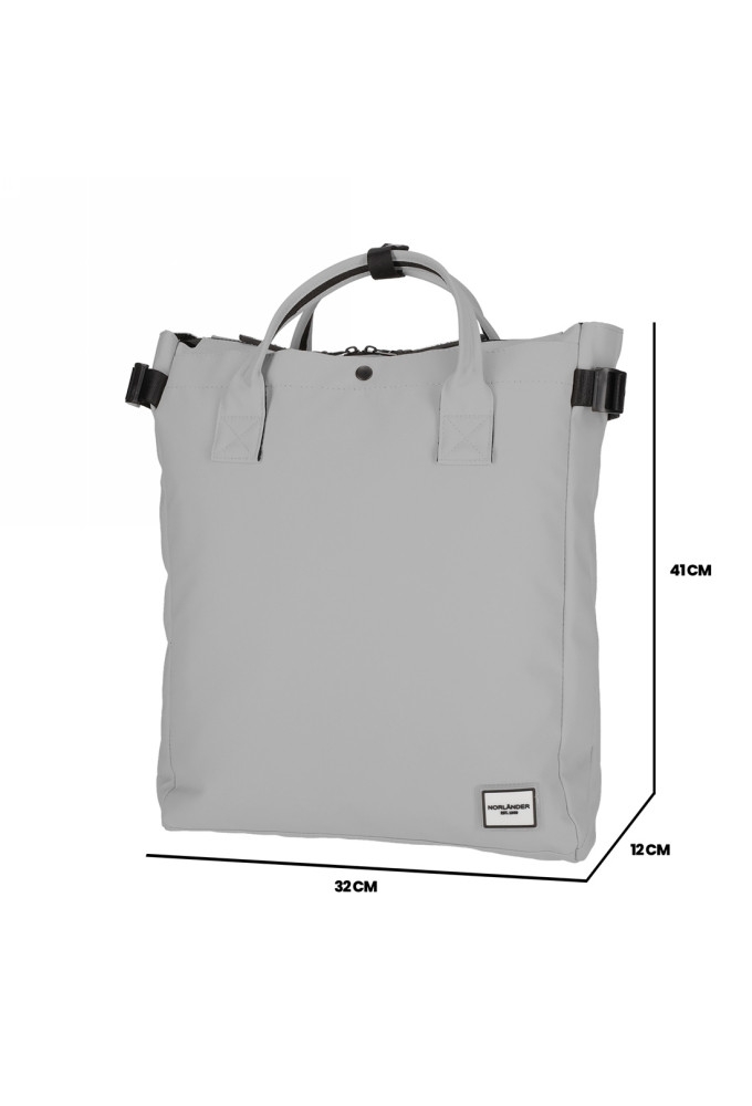 Norlander Fiets Shopper Rugtas Boston Grijs 32x12x41cm 1stuks