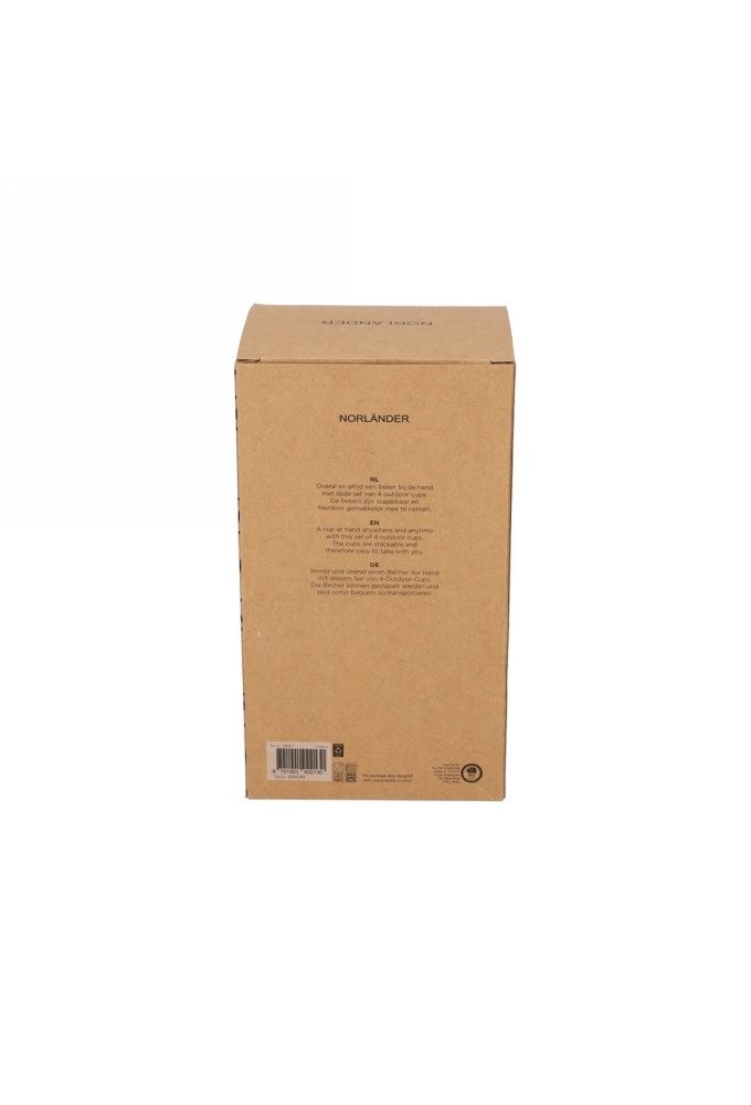 Norlander Outdoor Bekers set van 4stuks 12x9.5x6.8cm 1stuks