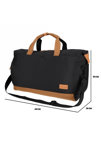 Norlander Weekendtas Austin Zwart 48x26x30cm 1stuks
