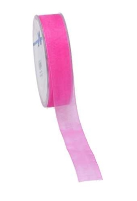 Organza Lint Fuchsia 25mm x 50 meter.