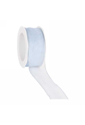 Organza Lint Met IJzerdraad Licht Blauw 38mm x 20 meter