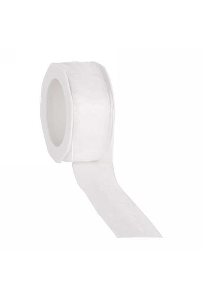 Organza Lint Met IJzerdraad Wit 38mm x 20 meter