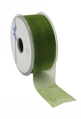 Organza Lint Mos Groen 38mm x 50 meter.