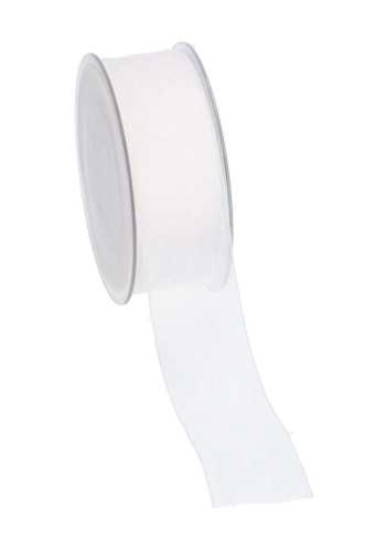 Organza Lint Wit 38mm x 50 meter.