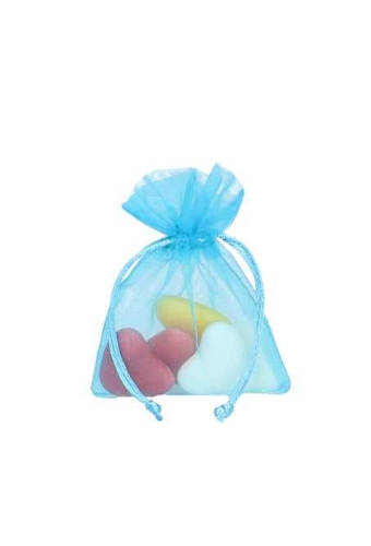 Organza zakjes Aqua Blauw Klein 9x12.5cm 10stuks