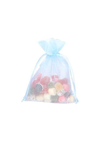 Organza zakjes Baby Blauw Medium 12x17cm 10stuks