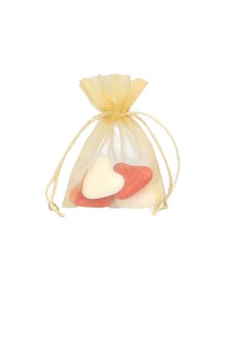 Organza zakjes Goud Klein 9x12.5cm 10stuks