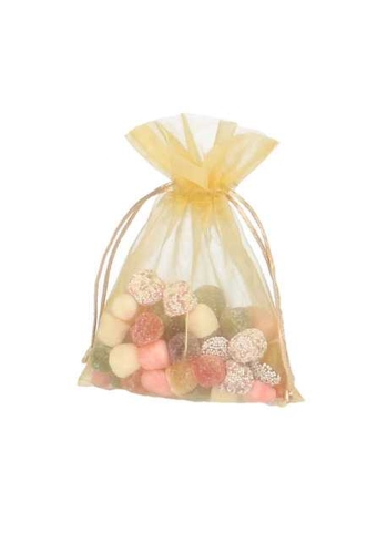 Organza zakjes Goud Medium 12x17cm 10stuks
