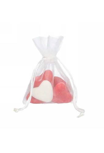 Organza zakjes Ivoor Klein 9x12.5cm 10stuks