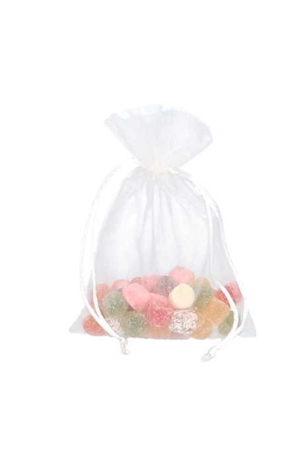 Organza zakjes Ivoor Medium 12x17cm 10stuks