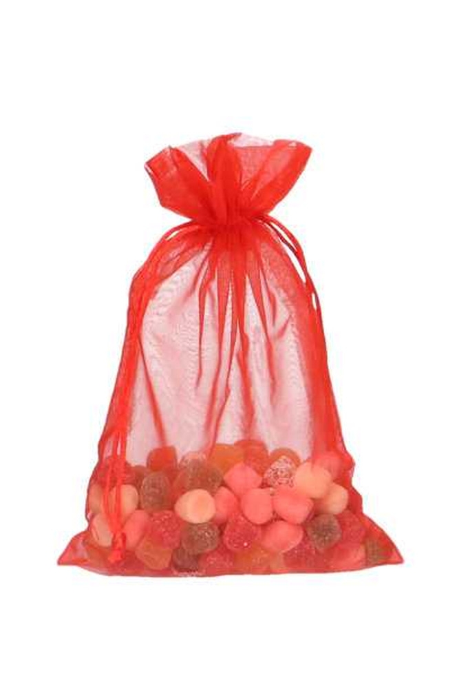 Organza zakjes Rood Groot 17x24cm 10stuks